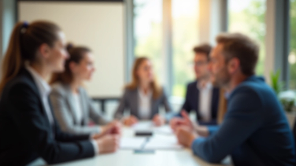 Školení vedení v moderní kancelářské místnosti s aktivní účastí týmu