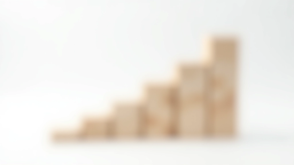 Řada růstových bloků postavených na sobě symbolizující postupný vývoj a budování základů